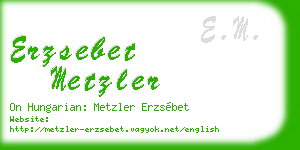 erzsebet metzler business card
